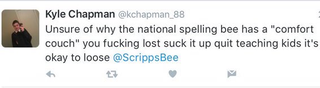 Illustration for article titled Spelling Bee Twitter Account Burns Dude So Hard He Deleted His Account In Shame